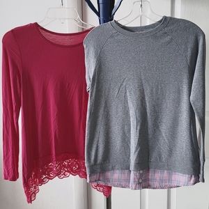 Set of 2 long sleeve tops from Kidpik box